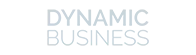 Dynamic Business logo in light blue on a white background